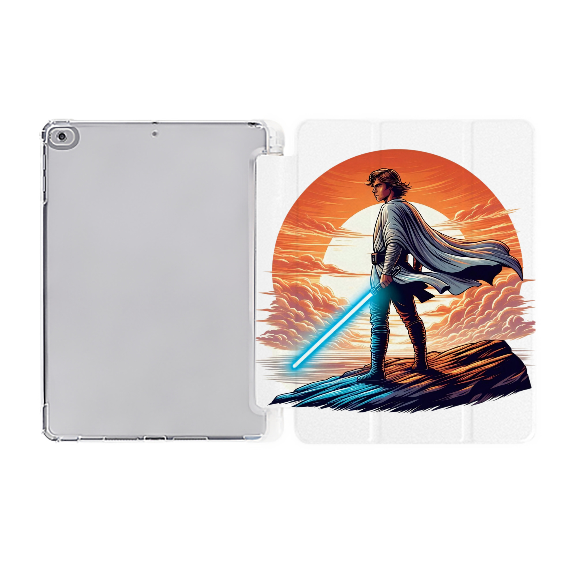 （画像用） スター・ウォーズ Star Wars IPad ケース ペン収納付き 三つ折りスタンド PUレザー×シリコン 対応機種9.5/10.5/10.9インチ